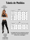 Conjunto Fitness Top Nadador e Calça Legging Cinza e Rosa Dry Fit