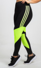 Calça Legging Preto e Verde Dry Fit