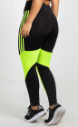 Calça Legging Preto e Verde Dry Fit