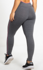 Calça Legging Cinza e Rosa Neon