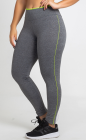 Calça Legging Cinza e Verde Neon