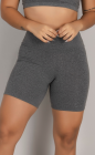 Short Fitness Básico Meia Coxa Cinza