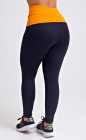 Calça Legging Cós Alto Preto Duo Colors