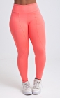 Calça Legging com Bolso e Viés Rosa Claro