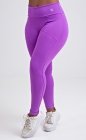 Calça Legging com Bolso e Viés Roxo