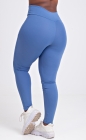 Calça Legging com Bolso e Viés Azul Claro