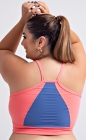 Top Fitness Nadador Alcinha Rosa Claro Plus Size