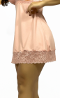 Camisola com Renda e Alças diferenciadas Rosa Claro