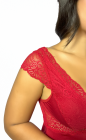 Camisola com Renda e Alças diferenciadas Vermelho