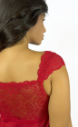Camisola com Renda e Alças diferenciadas Vermelho