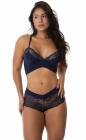 Conjunto Lingerie Renda Calcinha Shortinho Soutien Conforto