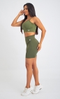 Conjunto Fitness Top e Short Com Bolso Traseiro Verde - Essentials