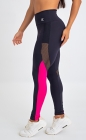 Calça Legging Detalhe Em Tela - Core