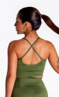 Conjunto Fitness Top e Short Com Bolso Traseiro Verde - Essentials