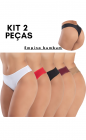 Kit 2 Calcinhas Empina Bumbum Microfibra Conforto