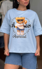Camisa T-Shirt Premium Feminina Azul