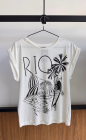 Camisa T-Shirt Algodão Rio Feminina Branca 