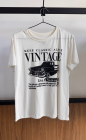 Camisa T-Shirt Algodão Vintage Feminina Branca 