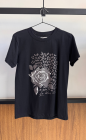 Camisa T-Shirt Algodão Flor Feminina Preto